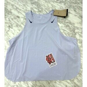 Nike AeroSwift Dri-FIT ADV Cropped Running Purple Blue Tank FN2713-057 Women XL